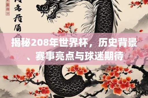 揭秘208年世界杯，历史背景、赛事亮点与球迷期待