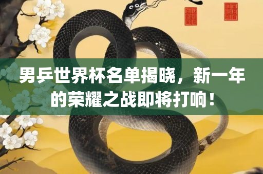 男乒世界杯名单揭晓，新一年的荣耀之战即将打响！