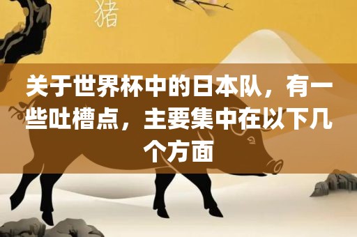 关于世界杯中的日本队，有一些吐槽点，主要集中在以下几个方面