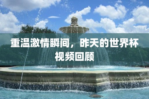重温激情瞬间，昨天的世界杯视频回顾