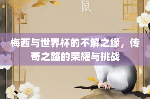 梅西与世界杯的不解之缘，传奇之路的荣耀与挑战