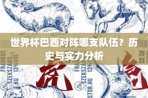 世界杯巴西对阵哪支队伍？历史与实力分析