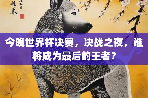 今晚世界杯决赛，决战之夜，谁将成为最后的王者？