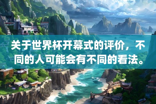 关于世界杯开幕式的评价，不同的人可能会有不同的看法。