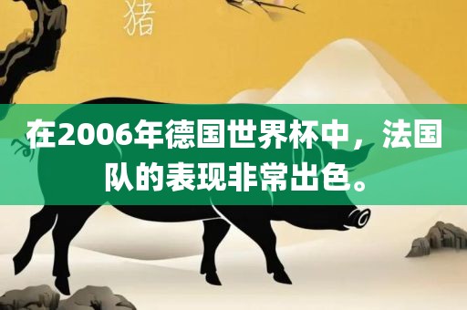在2006年德国世界杯中，法国队的表现非常出色。