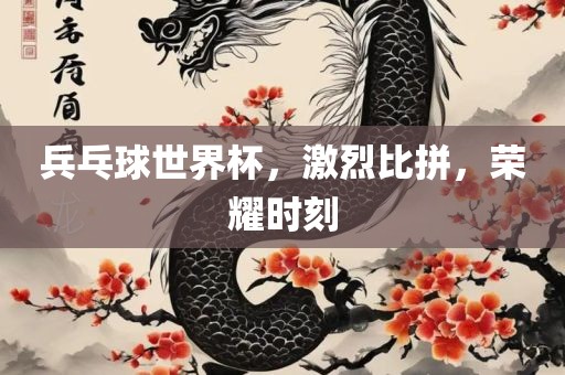 兵乓球世界杯，激烈比拼，荣耀时刻