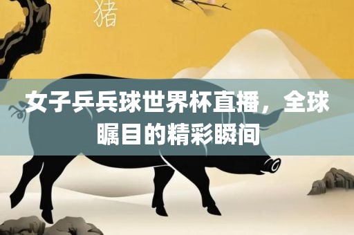 女子乒兵球世界杯直播，全球瞩目的精彩瞬间