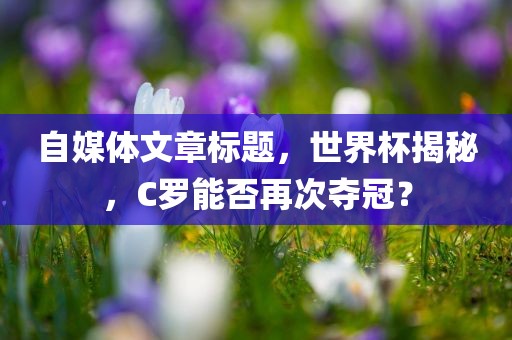 自媒体文章标题，世界杯揭秘，C罗能否再次夺冠？