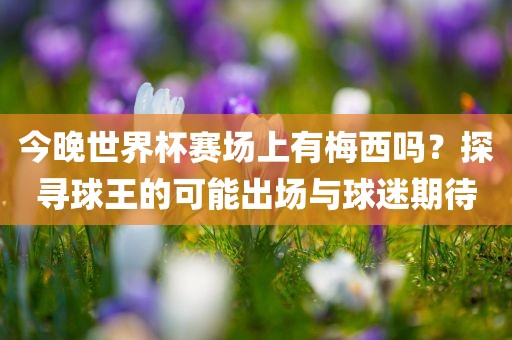 今晚世界杯赛场上有梅西吗？探寻球王的可能出场与球迷期待