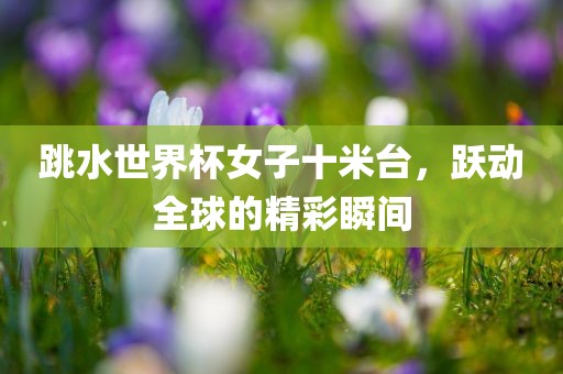 跳水世界杯女子十米台，跃动全球的精彩瞬间