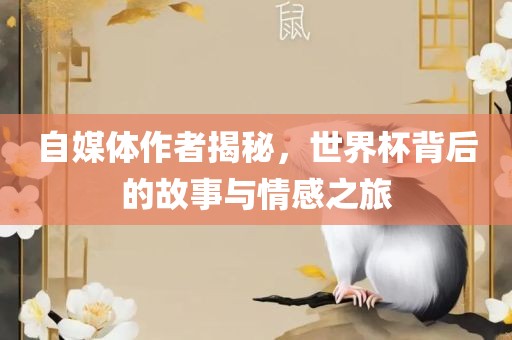 自媒体作者揭秘，世界杯背后的故事与情感之旅