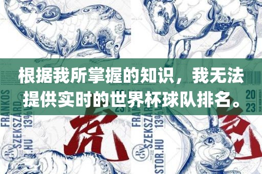 根据我所掌握的知识，我无法提供实时的世界杯球队排名。