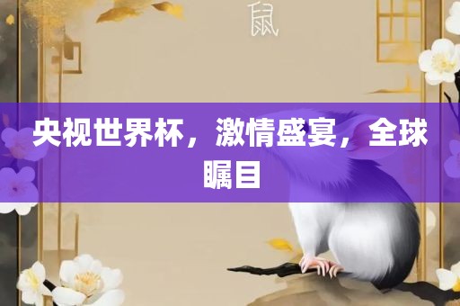 央视世界杯，激情盛宴，全球瞩目