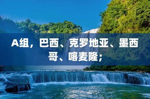 A组，巴西、克罗地亚、墨西哥、喀麦隆；
