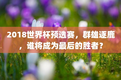 2018世界杯预选赛，群雄逐鹿，谁将成为最后的胜者？