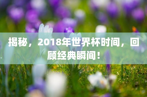 揭秘，2018年世界杯时间，回顾经典瞬间！