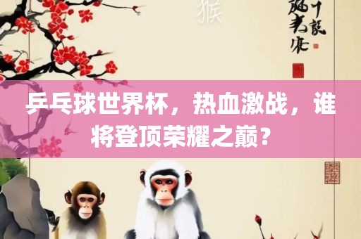 乒乓球世界杯，热血激战，谁将登顶荣耀之巅？