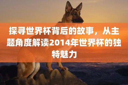 探寻世界杯背后的故事，从主题角度解读2014年世界杯的独特魅力