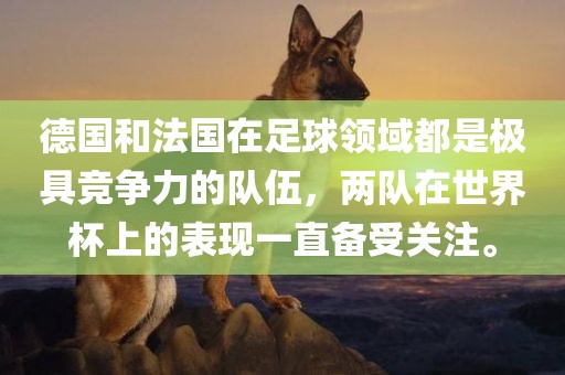 德国和法国在足球领域都是极具竞争力的队伍，两队在世界杯上的表现一直备受关注。