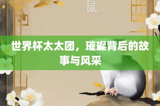世界杯太太团，璀璨背后的故事与风采