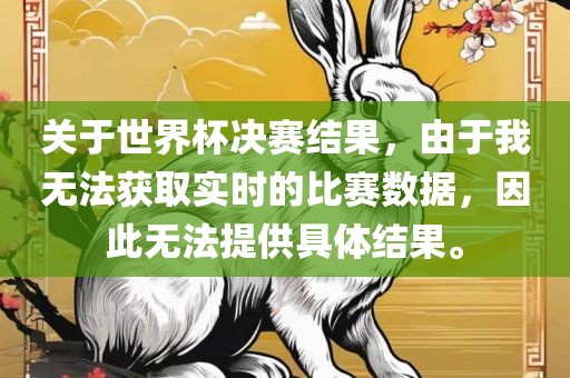 关于世界杯决赛结果，由于我无法获取实时的比赛数据，因此无法提供具体结果。