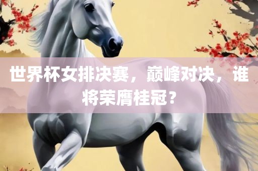 世界杯女排决赛，巅峰对决，谁将荣膺桂冠？