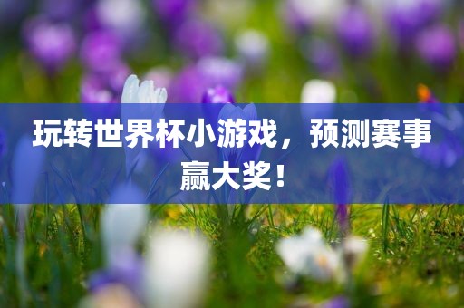 玩转世界杯小游戏，预测赛事赢大奖！