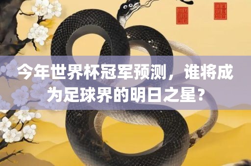 今年世界杯冠军预测，谁将成为足球界的明日之星？