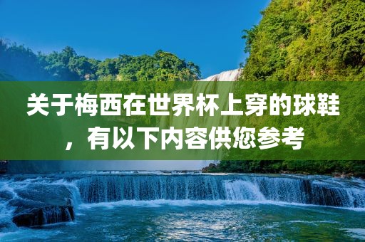 关于梅西在世界杯上穿的球鞋，有以下内容供您参考