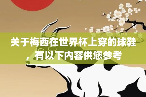 关于梅西在世界杯上穿的球鞋，有以下内容供您参考