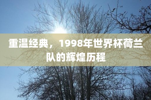 重温经典，1998年世界杯荷兰队的辉煌历程