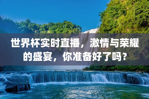 世界杯实时直播，激情与荣耀的盛宴，你准备好了吗？