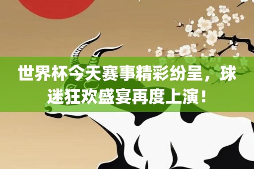 世界杯今天赛事精彩纷呈，球迷狂欢盛宴再度上演！