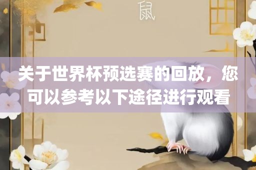 关于世界杯预选赛的回放，您可以参考以下途径进行观看