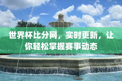 世界杯比分网，实时更新，让你轻松掌握赛事动态