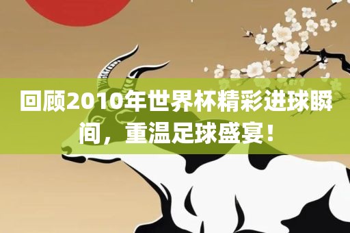 回顾2010年世界杯精彩进球瞬间，重温足球盛宴！