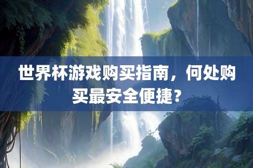 世界杯游戏购买指南，何处购买最安全便捷？