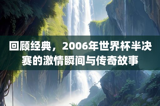 回顾经典，2006年世界杯半决赛的激情瞬间与传奇故事