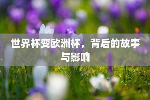 世界杯变欧洲杯，背后的故事与影响