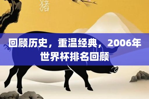 回顾历史，重温经典，2006年世界杯排名回顾