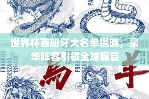 世界杯西班牙大名单揭晓，豪华阵容引领全球瞩目
