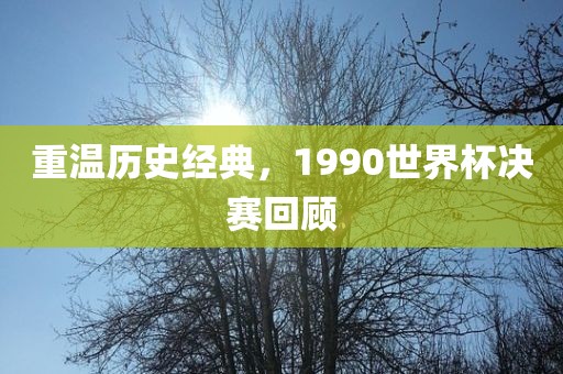 重温历史经典，1990世界杯决赛回顾