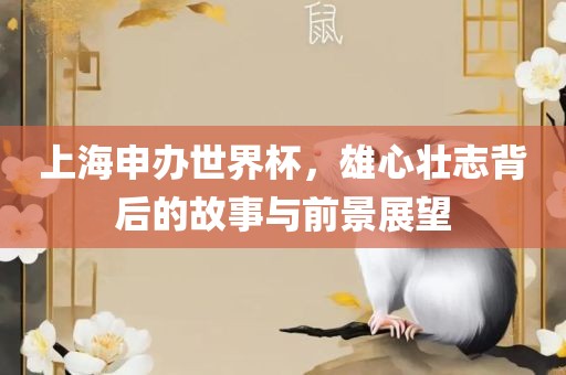 上海申办世界杯，雄心壮志背后的故事与前景展望