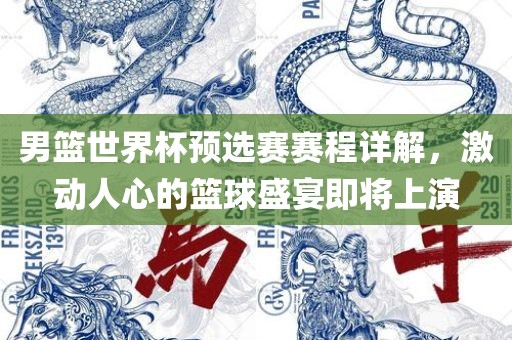 男篮世界杯预选赛赛程详解，激动人心的篮球盛宴即将上演