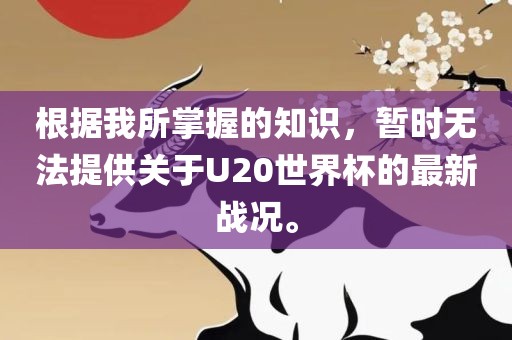 根据我所掌握的知识，暂时无法提供关于U20世界杯的最新战况。