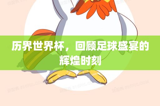 历界世界杯，回顾足球盛宴的辉煌时刻
