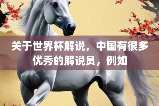 关于世界杯解说，中国有很多优秀的解说员，例如