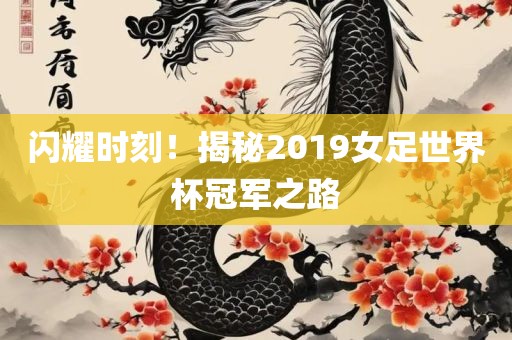 闪耀时刻！揭秘2019女足世界杯冠军之路