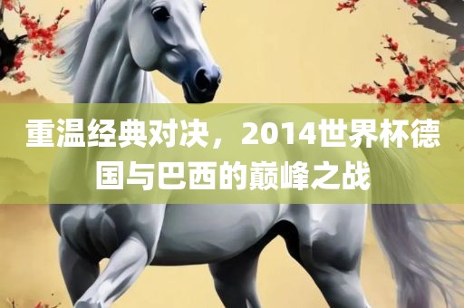 重温经典对决，2014世界杯德国与巴西的巅峰之战