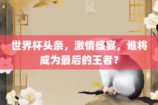 世界杯头条，激情盛宴，谁将成为最后的王者？